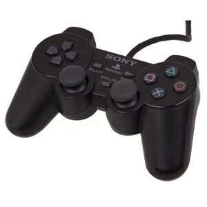 PlayStation PS2 Controller Official OEM DualShock Black - Untested